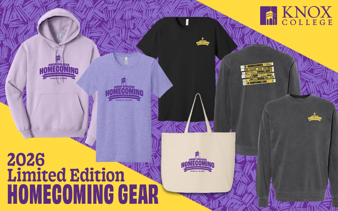 Image of 5 shirts and 1 bag. Text in corner reads 2026 Limited Edition Homecoming Gear.