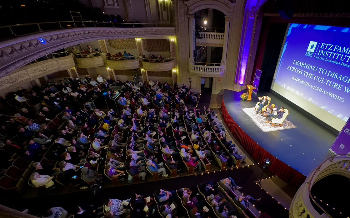A photo taken of an audience at an event in the Orpheum Theatre