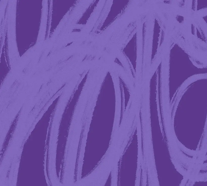 Lavender brush stokes over a purple background image.