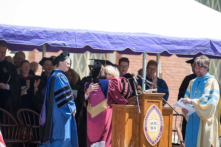 Dr. Diana Beck at Knox College Commencement 2016.