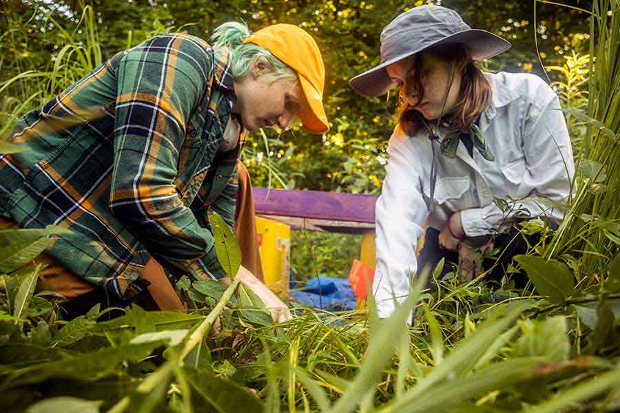 Students work on archaeology project at Green Oaks