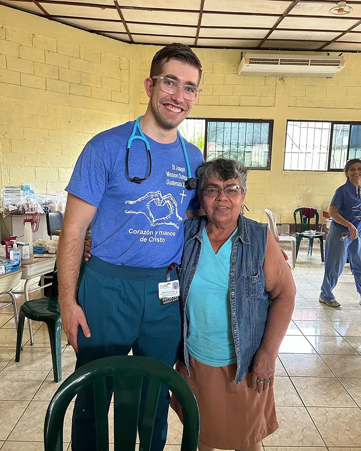 Lawrence Murray smiles while working on his mission trip to Guatemala during the Spring of 2025.