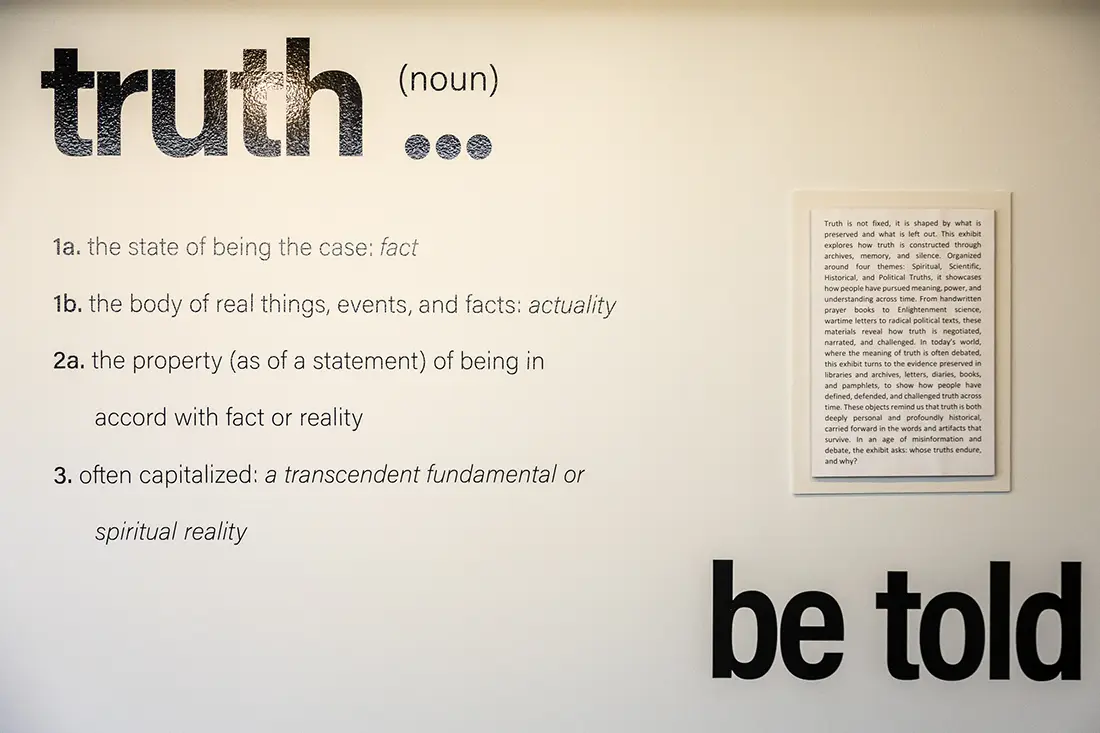 Truth be Told Exhibit