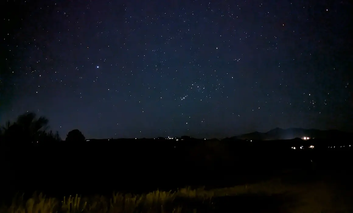 Night sky over the Winer Observatory