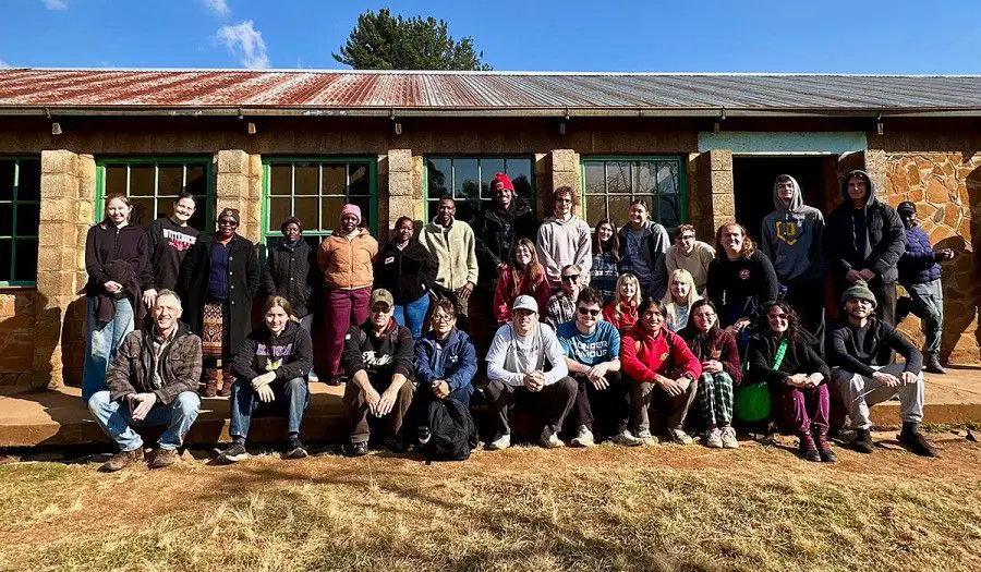 Students from Knox College and Wittenberg University in Lesotho.