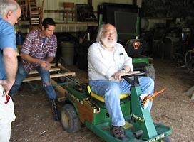 Dean Breitborde on repurposed riding mower