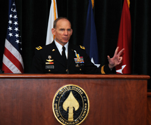 U.S. Army Lt. Gen. David Fridovich '74 at his retirement ceremony on November 14, 2011.