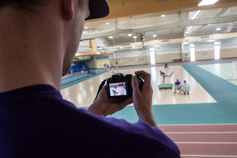 Students in the Physics of Sports class examined a variety of athletic activities, such as why a curve ball curves.