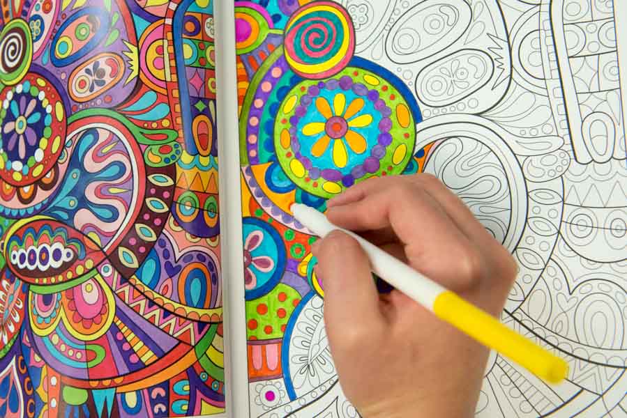 Knox researchers Nancy Curry '04 and Psychology Professor Tim Kasser investigated how coloring can reduce levels of anxiety in people.