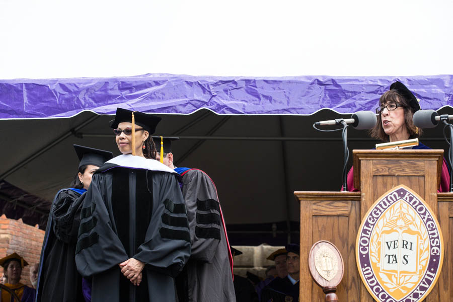 June Cross is awarded an honorary degree by Knox College.