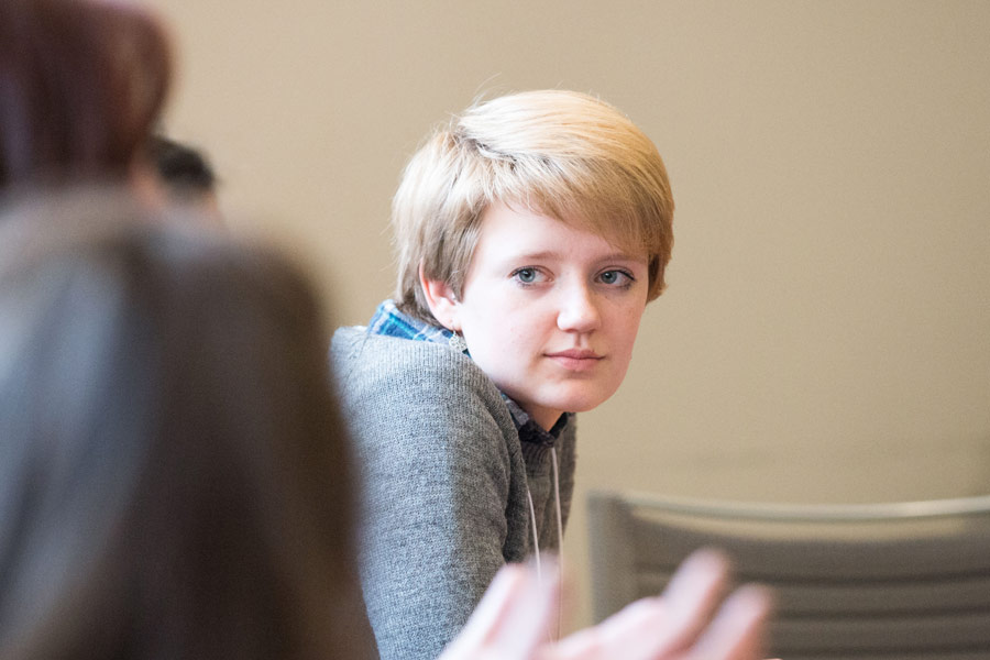 A student at the Second Annual Global Learning Retreat.