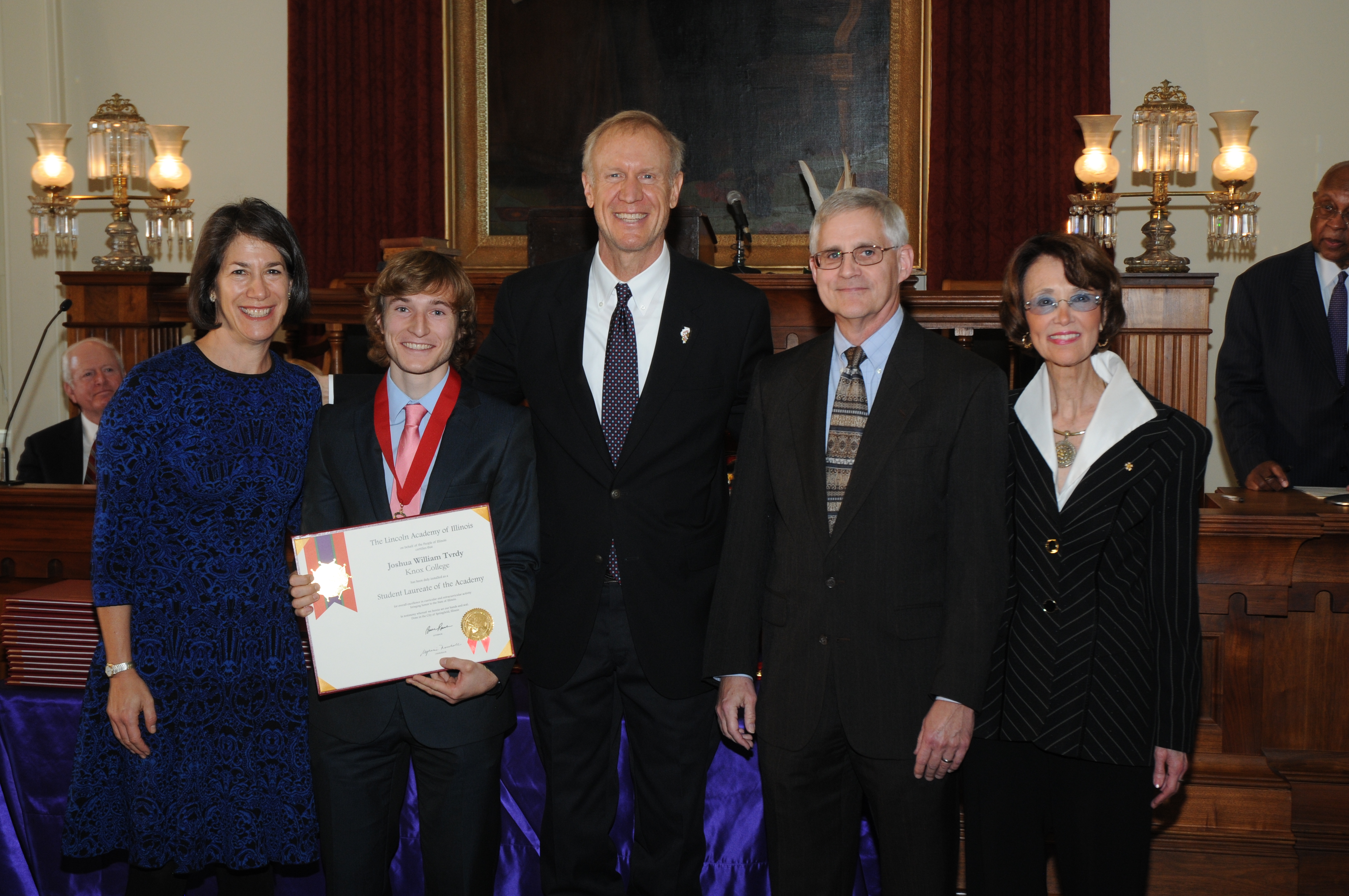 Josh Tvrdy '17 was honored as a Lincoln Laureate