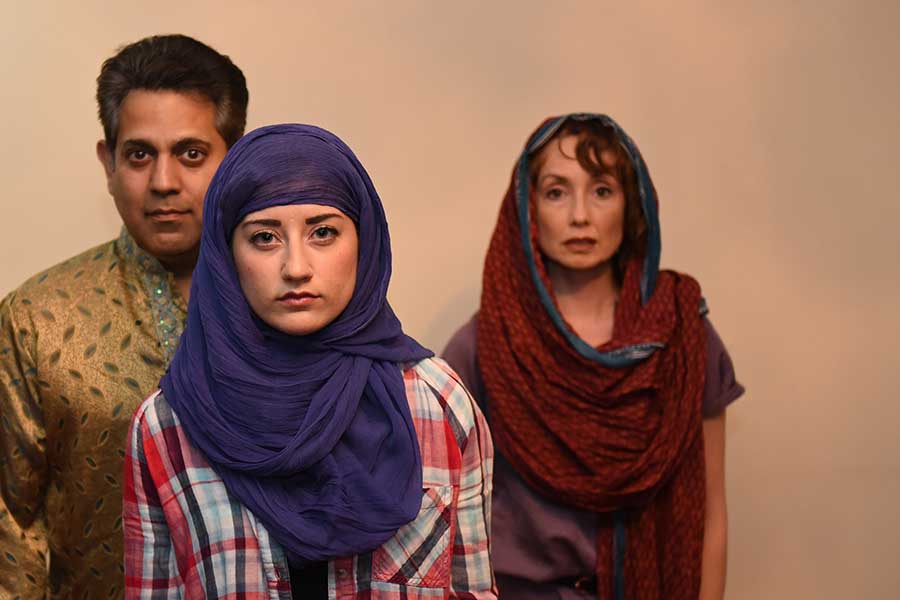 Kelly Lynn Hogan, far right, in the Vitalist Theatre production of Multitudes