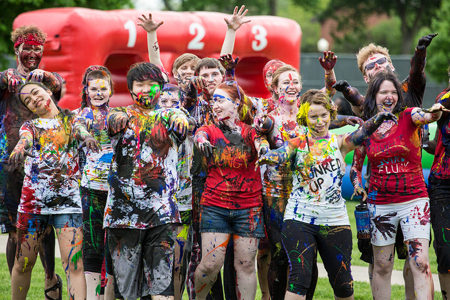 Zombies attack! After the Flunk Day paint party.