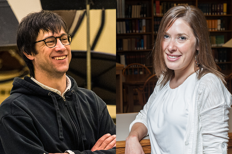 Andrew Hertel, assistant professor of psychology, and Sara O'Brien, assistant professor of psychology