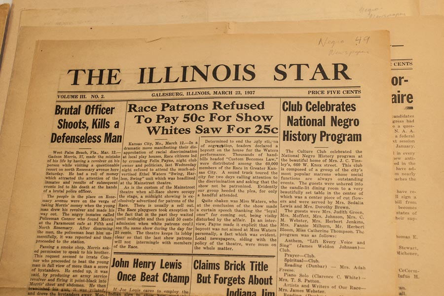 Front page of The Illinois Star newspaper, March 23, 1937
