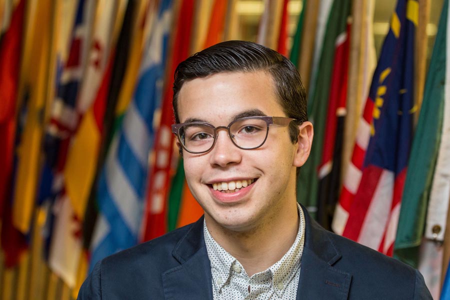 Fulbright scholarships were awarded to three Knox students, including Adrian Secter '16, in 2016.
