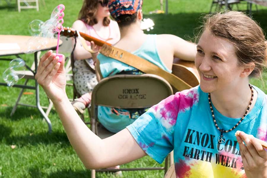 Students enjoyed various Earth Day activities on the south lawn of Old Main, Saturday, April 18, 2015.