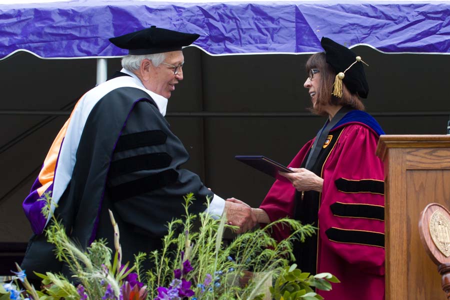 Wes Jackson, Co-Founder and President Emeritus of The Land Institute, receives a Doctor of Humane Letters at Knox College Commencement 2017.