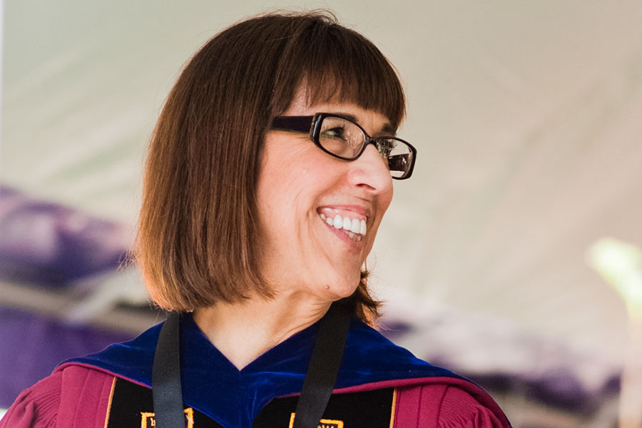 President Amott at the 2017 Knox Commencement.