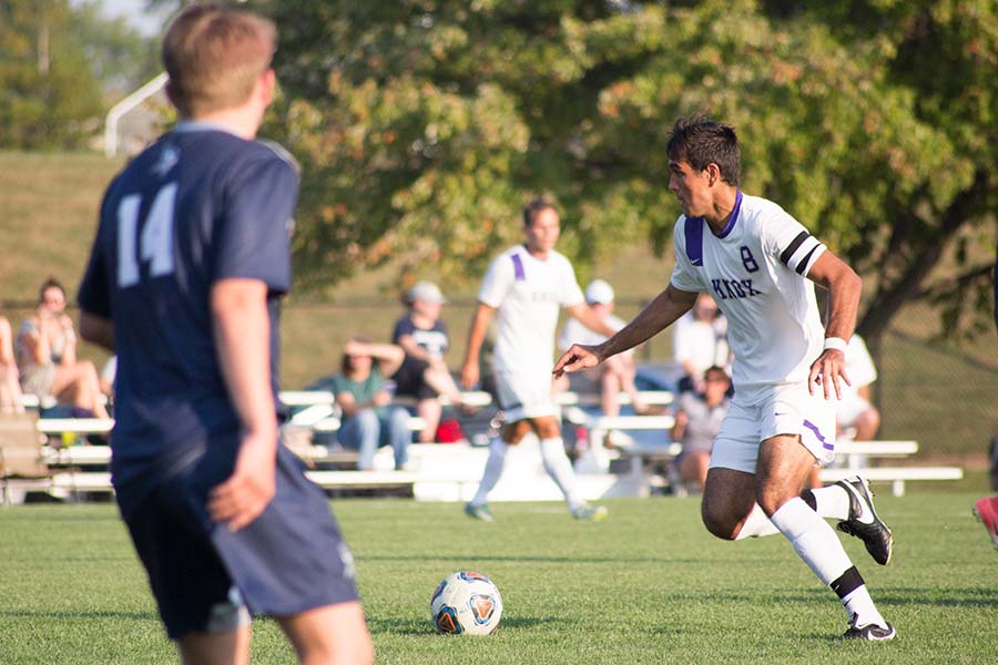 Prairie Fire men's soccer control the ball.