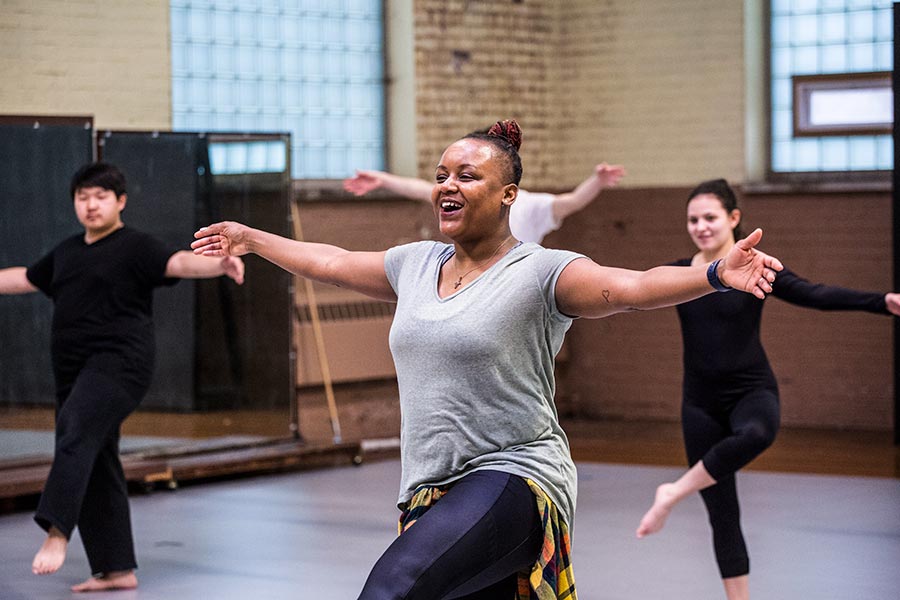 Red Clay Dance Residency was led by Vershawn Sanders-Ward, working with Knox College students.