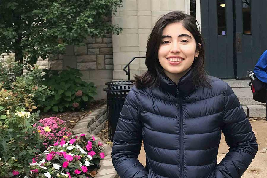 Judith Espinoza researches both on and off campus. 