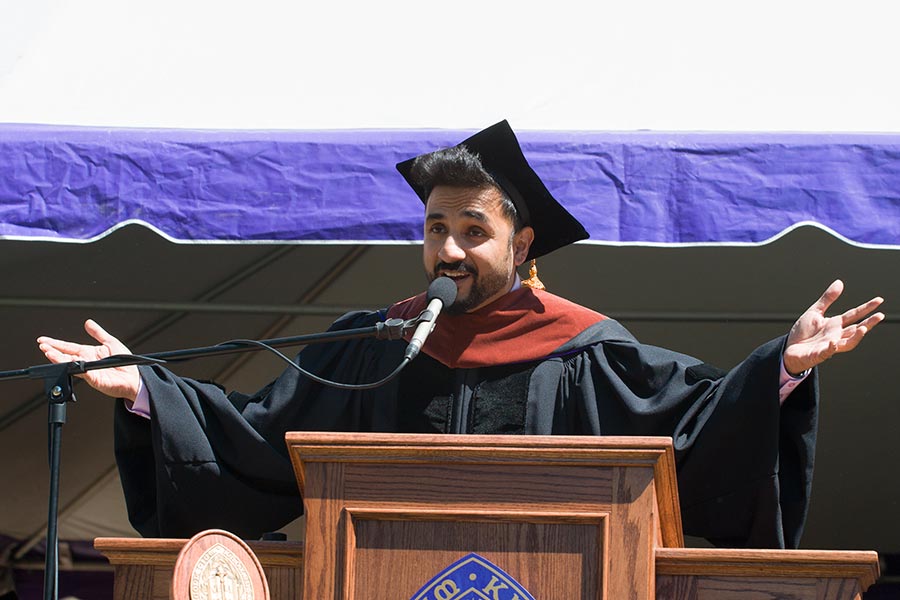 Vir Das '02 gives the Commencement Address at Knox College Commencement 2018.