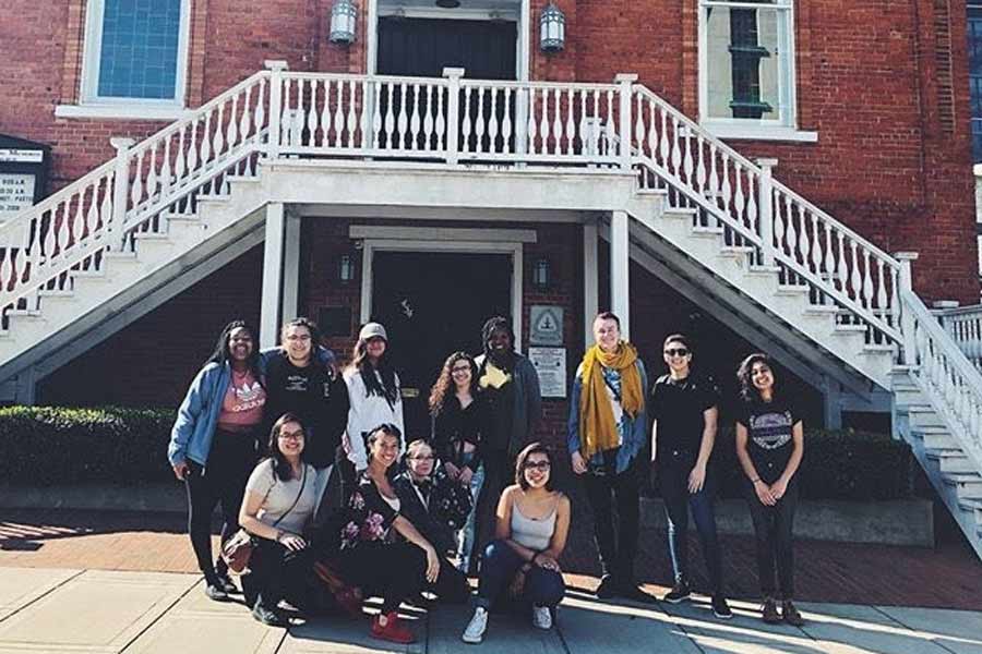 Knox students at Dexter Avenue Baptist Church during To Selma and Back: Alternative Spring Break