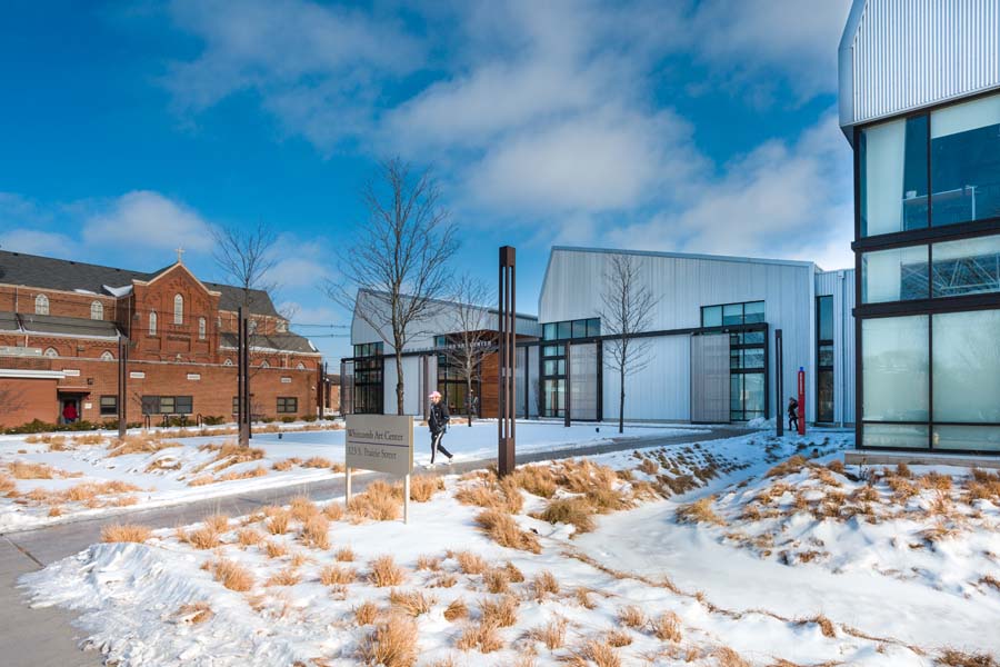 Whitcomb Art Center in winter