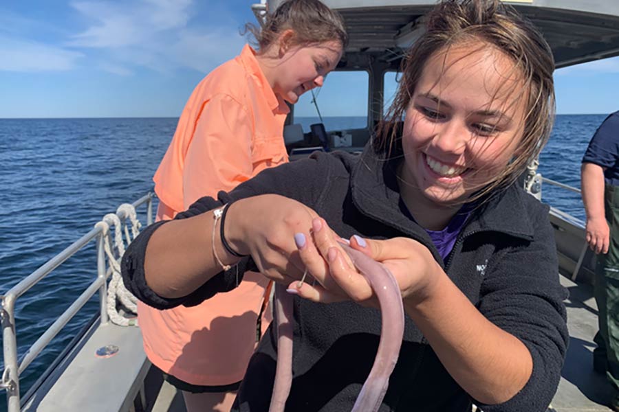 Through the Power of Experience Grant, Emily McParland '21 went on an field anatomy immersive trip to Shoals Marine Laboratory, Maine.