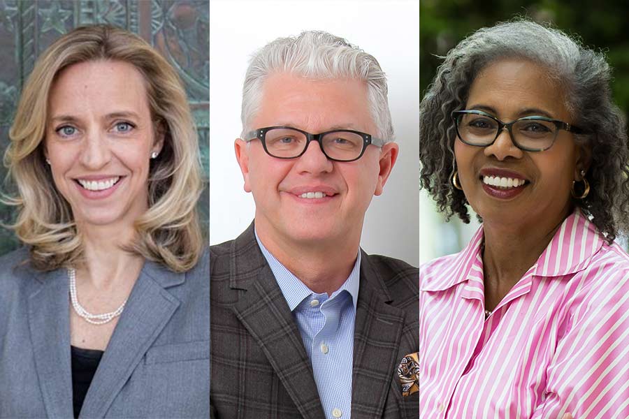 President and CEO of the Shedd Aquarium Bridget Coughlin '94, who will deliver the Commencement address; jazz musician Matt Wilson; and pedagogical theorist Gloria Ladson-Billings