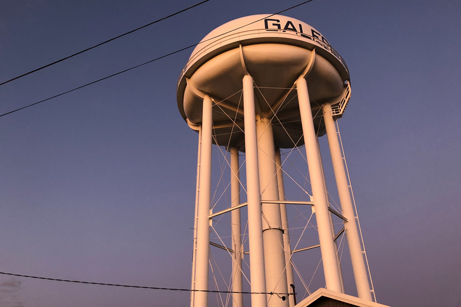The Galesburg water tower.