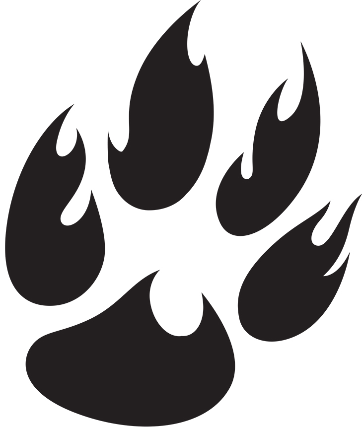 Prairie Fire Blaze Paw Print
