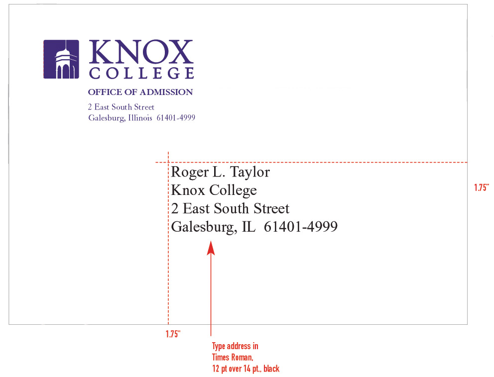 Mail A Letter Format from www.knox.edu