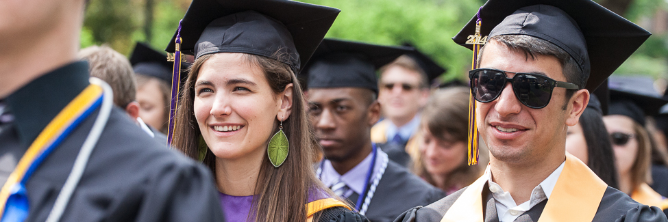 Students at Commencement Ceremony.