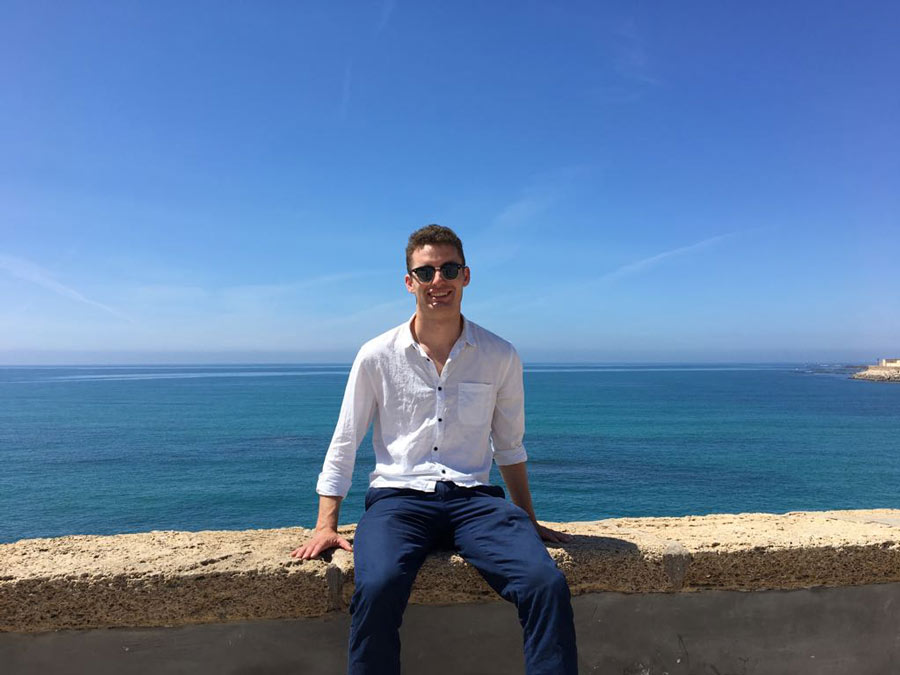 Charlie Harned '16 visiting Cadiz, Spain, during his teaching assistantship