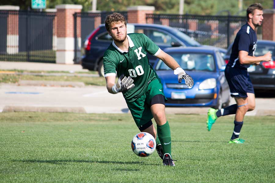 Justin Dunn is a senior goalkeeper for the men's soccer team.