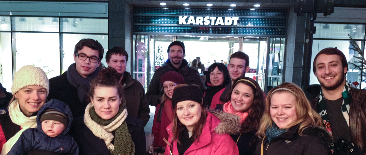 A Knox class took this photo in Berlin on a trip to Germany and Turkey in a course, European Identities.
