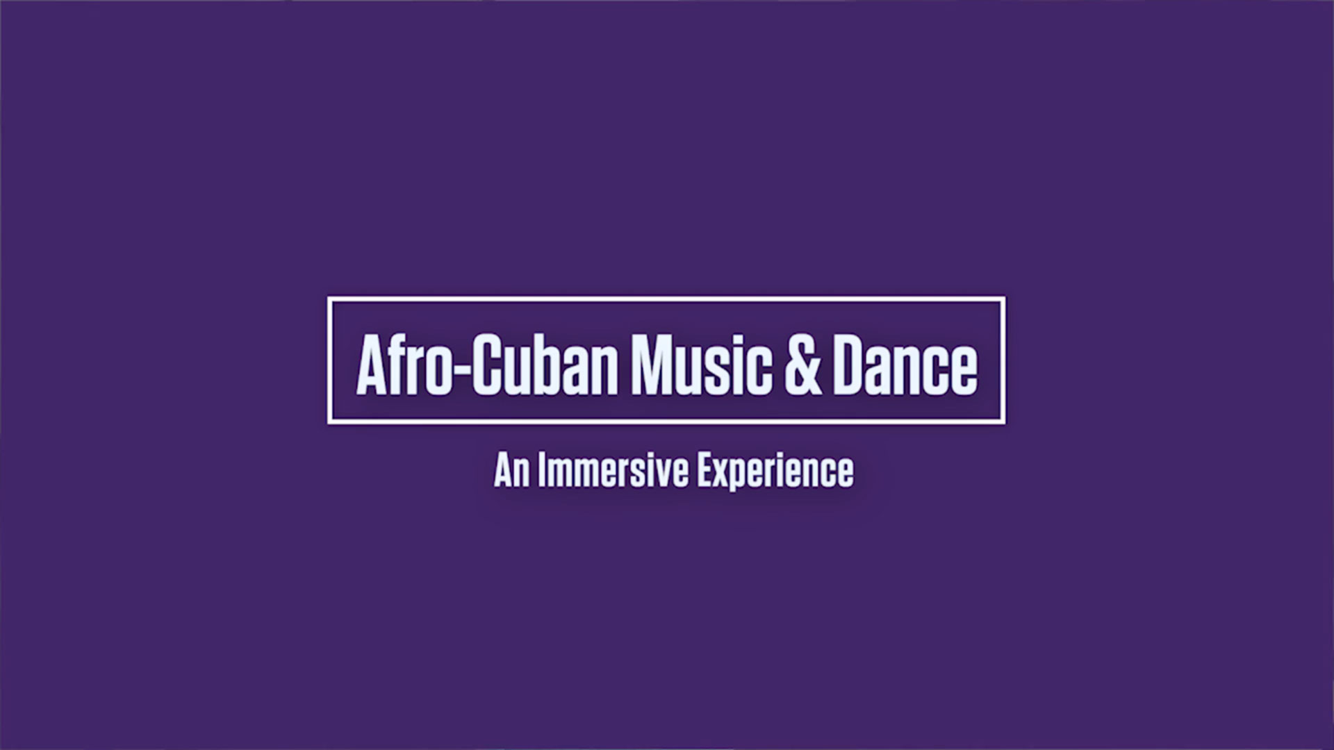Afro-Cuban Music & Dance Immersive Experience