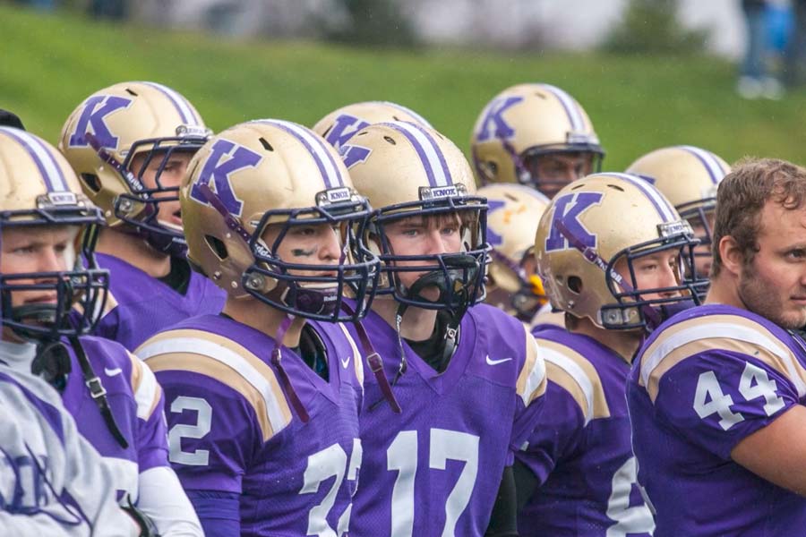 Derek Mortensen '14 on the Knox College Prairie Fire football team