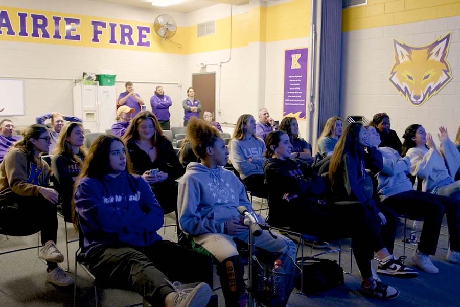 Image for Knox Women's Basketball Team Reacts to the NCAA Tournament Selection Show
