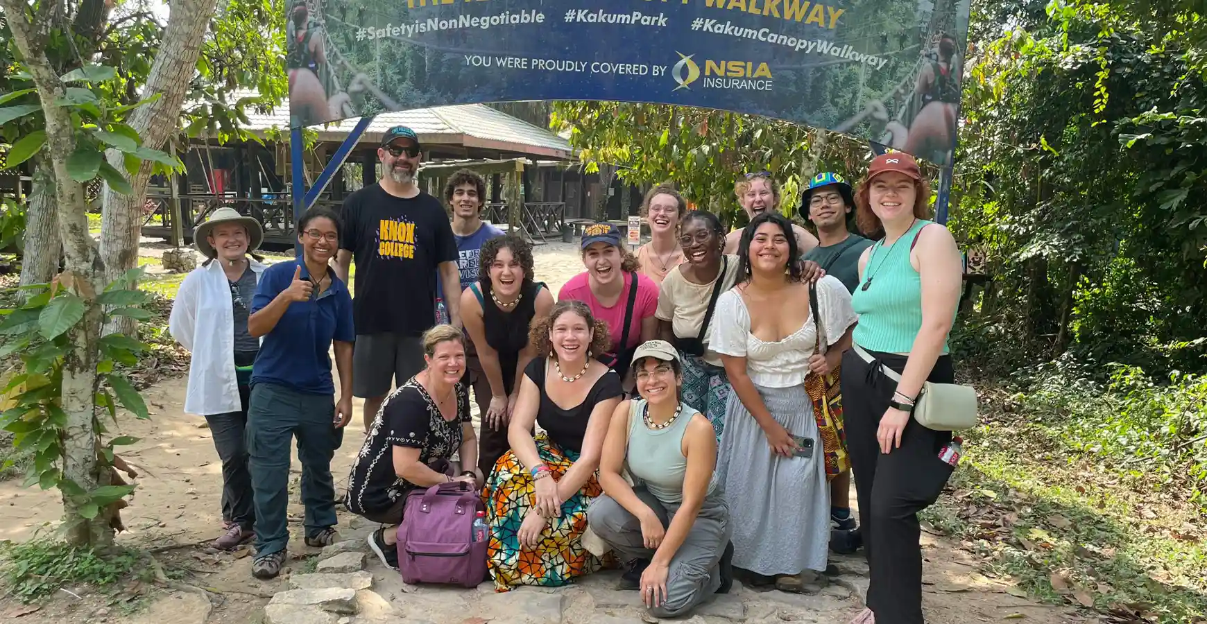 Students posing for a picture during the Ghana Immersive trip
