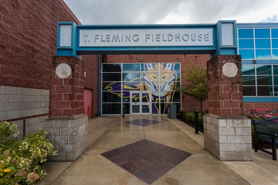 Many Knox College Prairie Fire athletics competitions take place in the T. Fleming Fieldhouse
