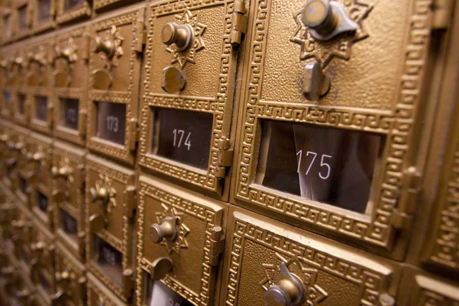 Knox alumni used campus mailboxes, known as K-Boxes, to connect with members of today's Knox community.